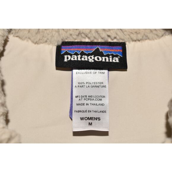 PATAGONIA $99 Soft High Pile Fleece Pelage Zip Vest Bleached Stone Medium - Picture 3 of 3